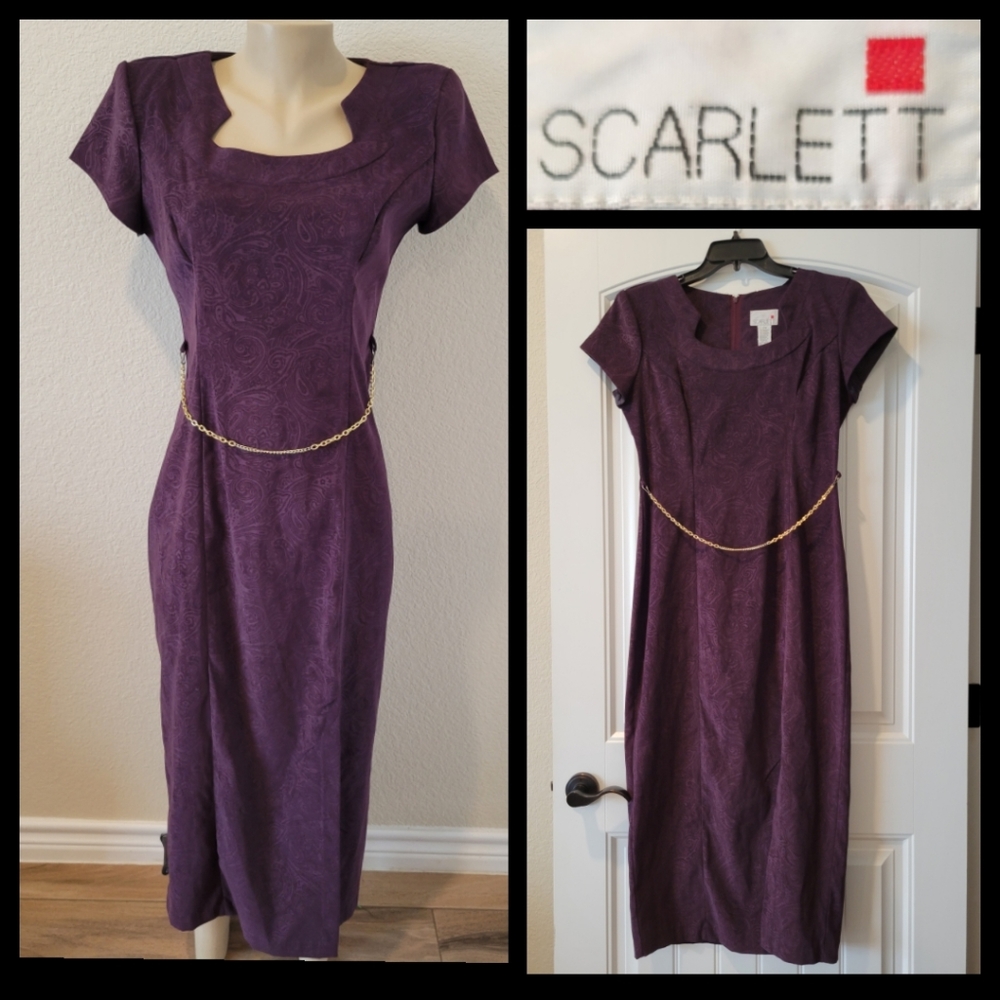 burgundy semi-formal maxi dress 7/8